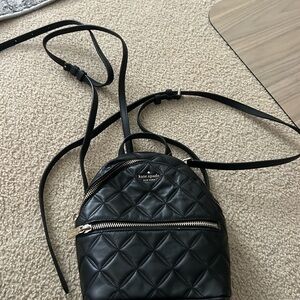 Kate Spade Black Quilted Backpack